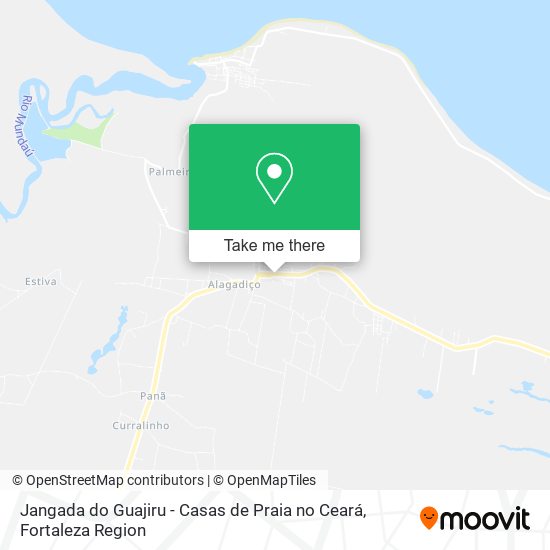 Mapa Jangada do Guajiru - Casas de Praia no Ceará