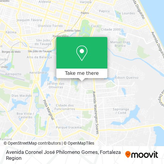 Mapa Avenida Coronel José Philomeno Gomes