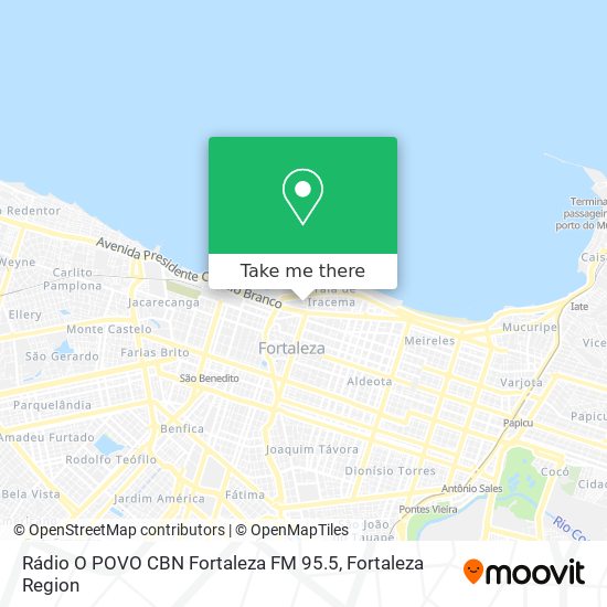 Rádio O POVO CBN Fortaleza FM 95.5 map