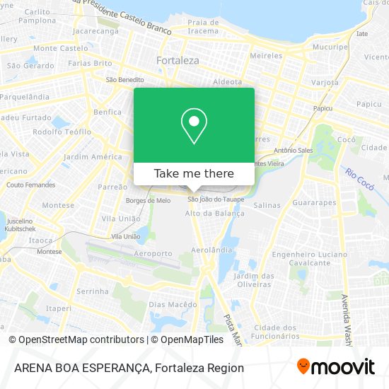 ARENA BOA ESPERANÇA map