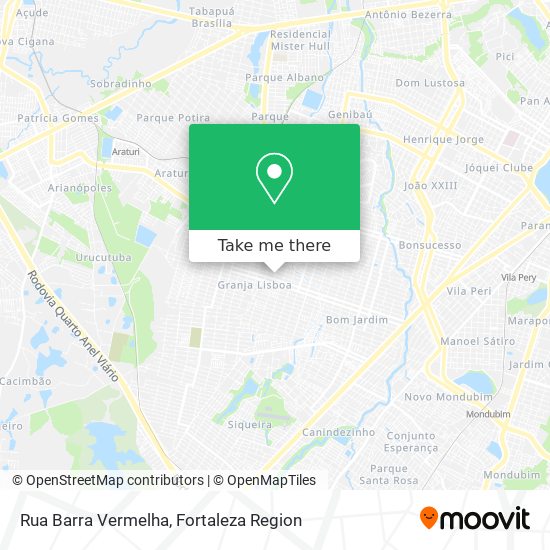 Mapa Rua Barra Vermelha