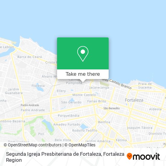 Mapa Segunda Igreja Presbiteriana de Fortaleza