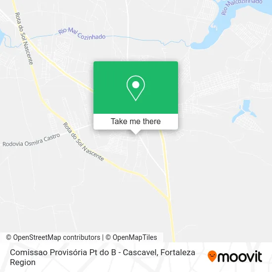 Comissao Provisória Pt do B - Cascavel map