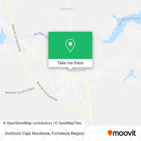 Instituto Cajú Nordeste map