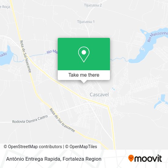 Antônio Entrega Rapida map