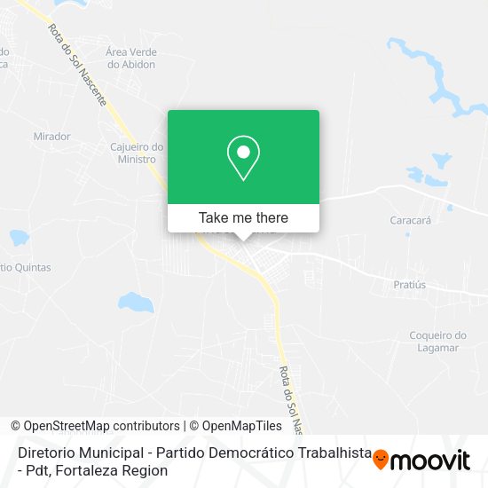Diretorio Municipal - Partido Democrático Trabalhista - Pdt map