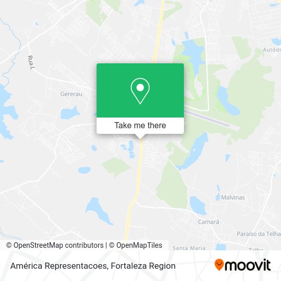 América Representacoes map