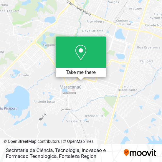 Secretaria de Ciência, Tecnologia, Inovacao e Formacao Tecnologica map