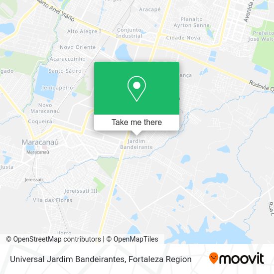 Universal Jardim Bandeirantes map