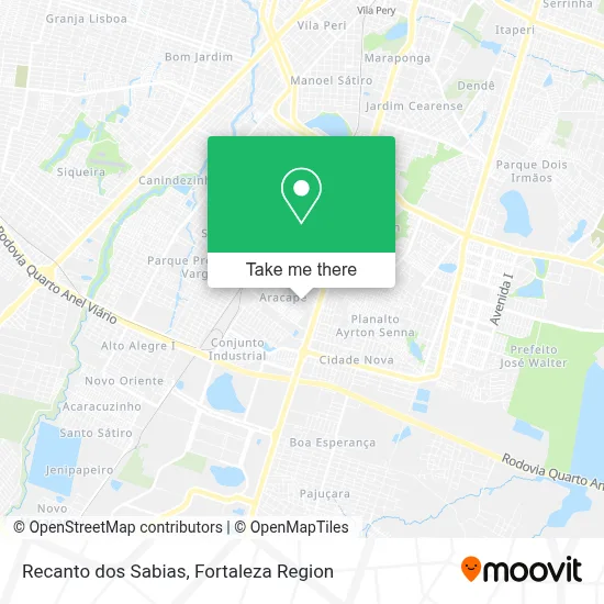 Recanto dos Sabias map