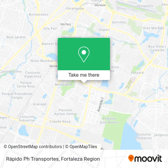 Rápido Ph Transportes map