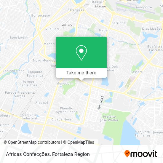 Africas Confecções map