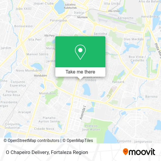 O Chapeiro Delivery map