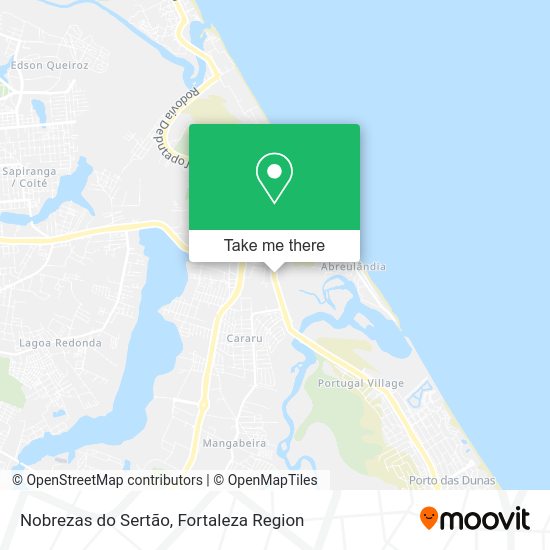 Nobrezas do Sertão map