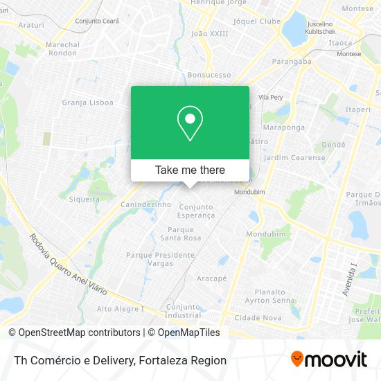 Th Comércio e Delivery map