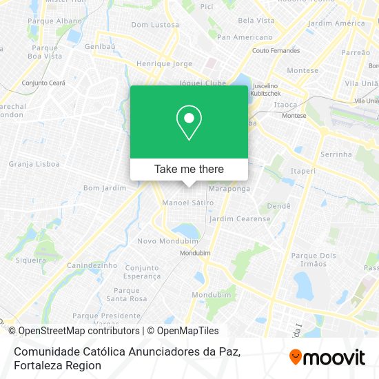 Comunidade Católica Anunciadores da Paz map
