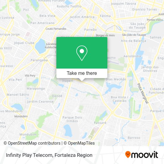 Infinity Play Telecom map
