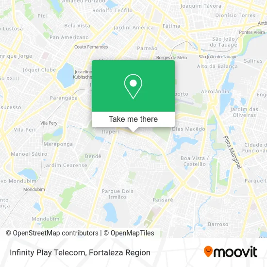 Infinity Play Telecom map