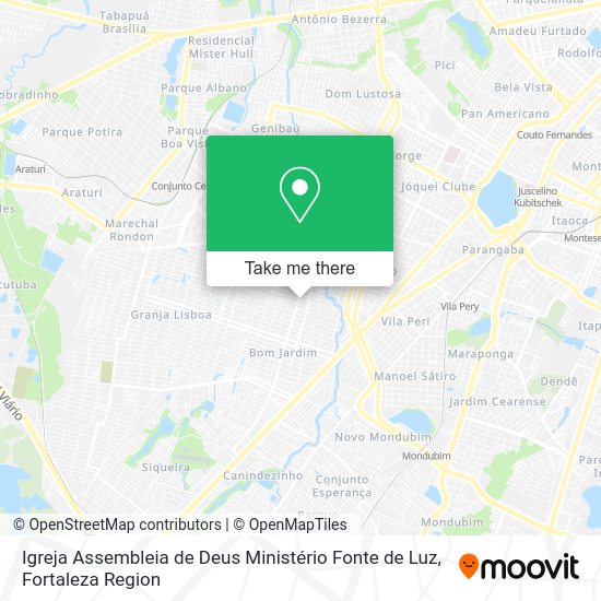 Igreja Assembleia de Deus Ministério Fonte de Luz map