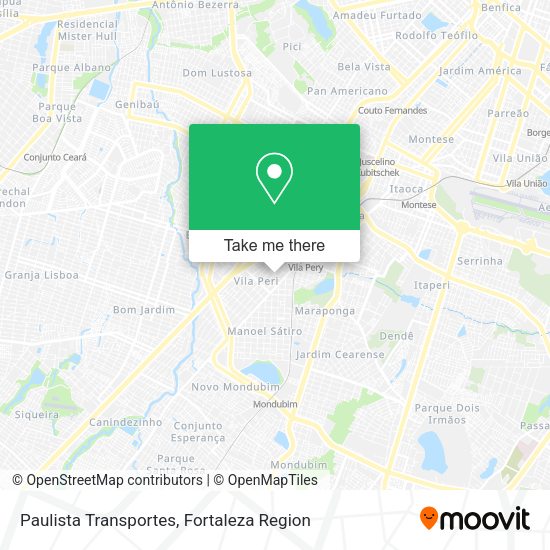 Paulista Transportes map