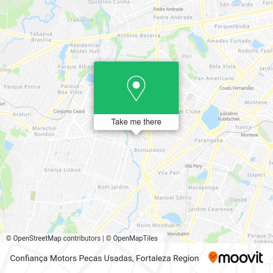 Confiança Motors Pecas Usadas map