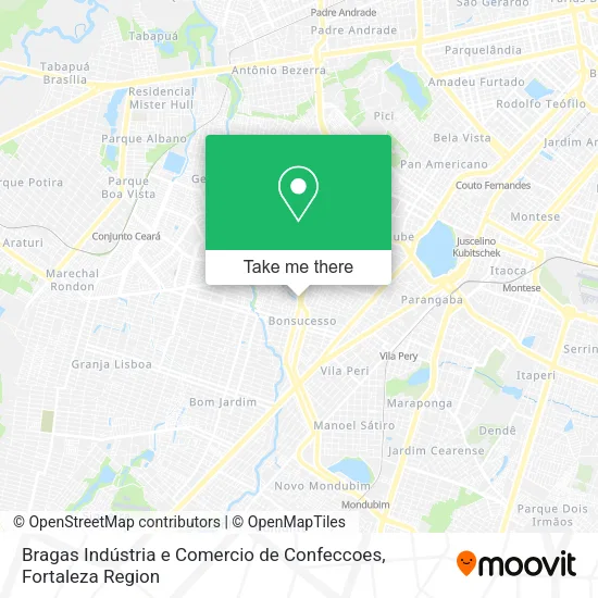 Bragas Indústria e Comercio de Confeccoes map