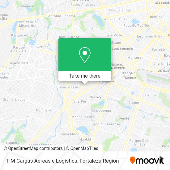 T M Cargas Aereas e Logística map