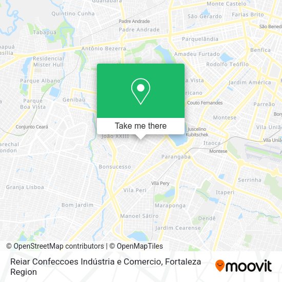 Reiar Confeccoes Indústria e Comercio map