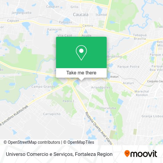 Universo Comercio e Serviços map