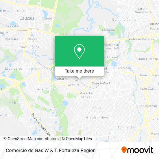 Comércio de Gas W & T map