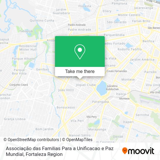 Associação das Familias Para a Unificacao e Paz Mundial map