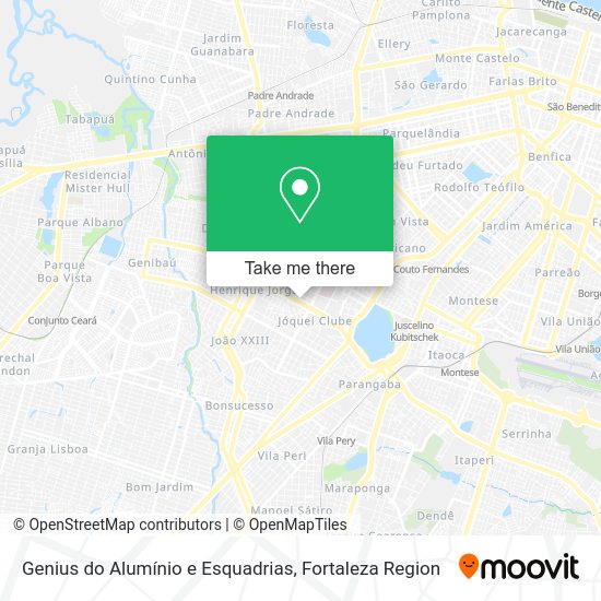 Genius do Alumínio e Esquadrias map