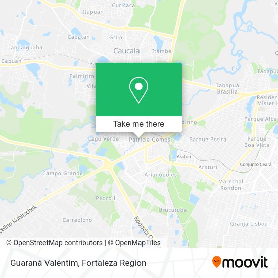 Guaraná Valentim map