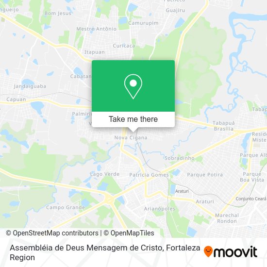 Assembléia de Deus Mensagem de Cristo map