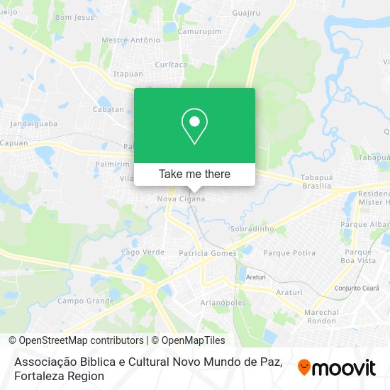 Associação Biblica e Cultural Novo Mundo de Paz map