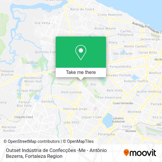 Outset Indústria de Confecções -Me - Antônio Bezerra map