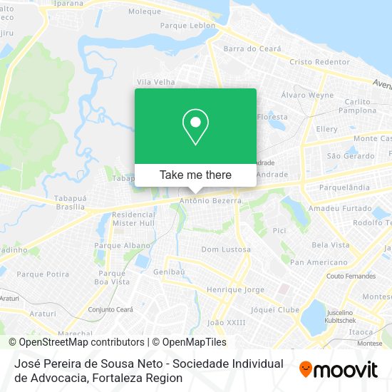José Pereira de Sousa Neto - Sociedade Individual de Advocacia map