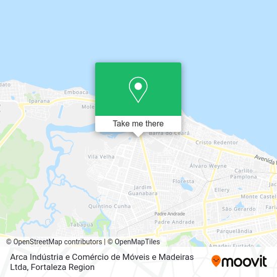 Arca Indústria e Comércio de Móveis e Madeiras Ltda map