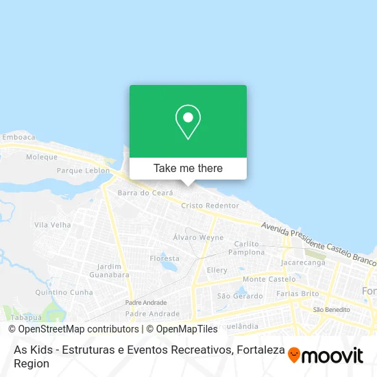 As Kids - Estruturas e Eventos Recreativos map