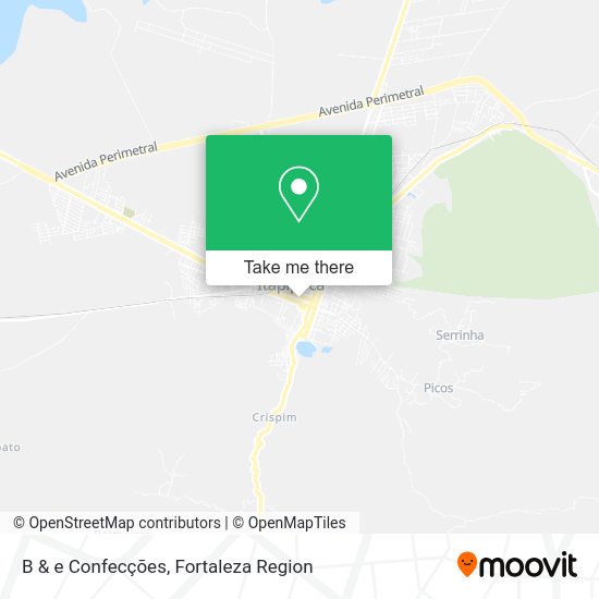 B & e Confecções map