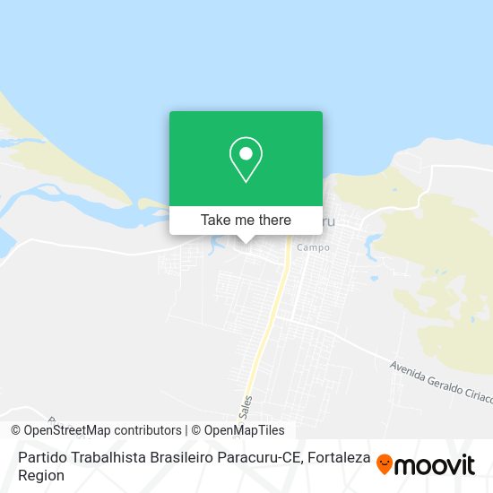 Partido Trabalhista Brasileiro Paracuru-CE map