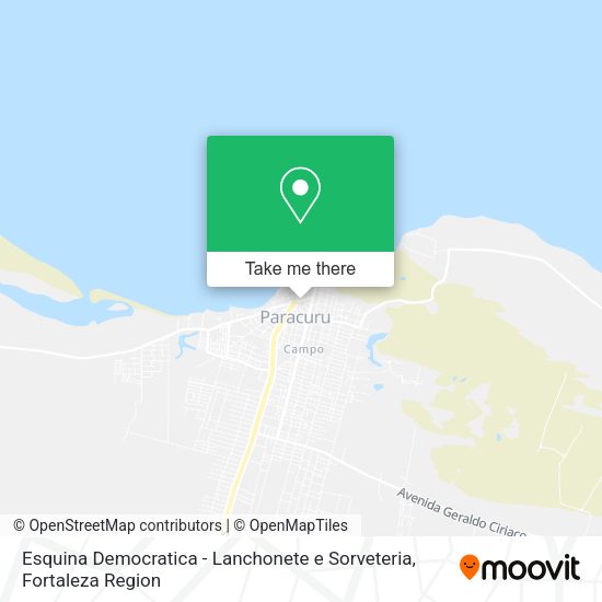 Esquina Democratica - Lanchonete e Sorveteria map