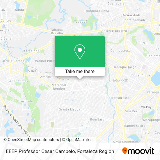 EEEP Professor Cesar Campelo map