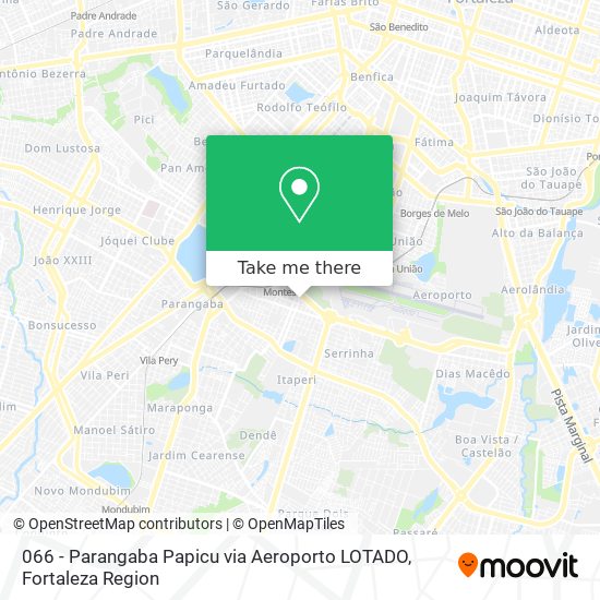 066 - Parangaba Papicu via Aeroporto LOTADO map