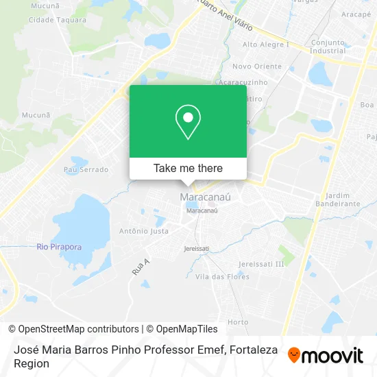 José Maria Barros Pinho Professor Emef map