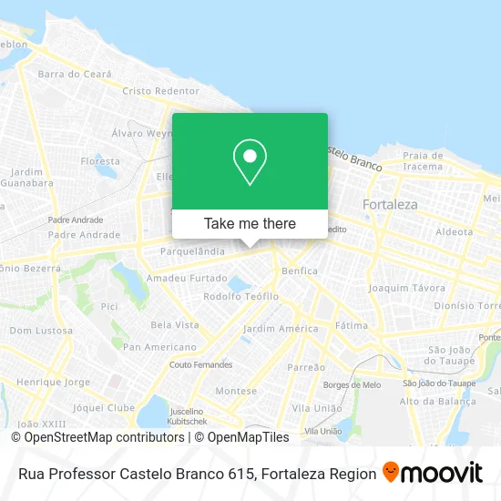 Rua Professor Castelo Branco 615 map