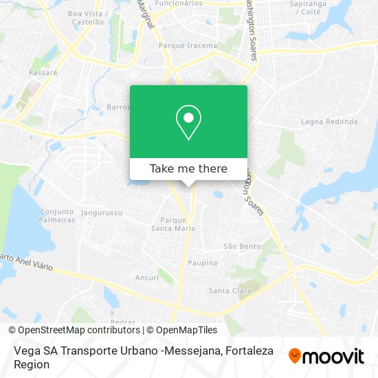Mapa Vega SA Transporte Urbano -Messejana