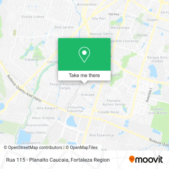 Rua 115 - Planalto Caucaia map