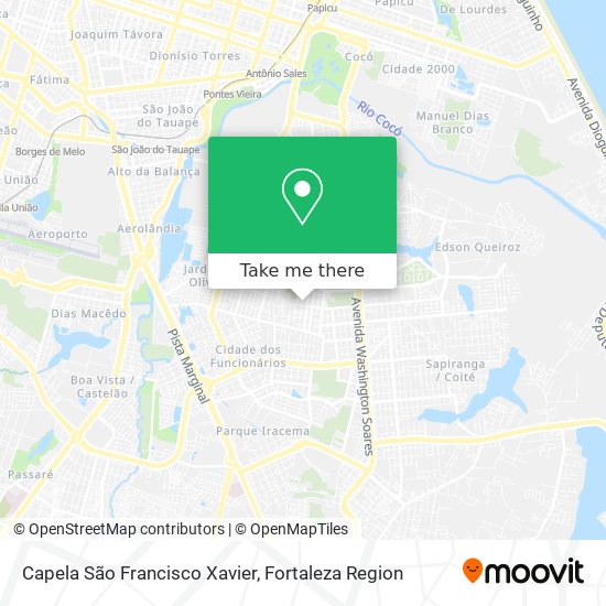 Mapa Capela São Francisco Xavier