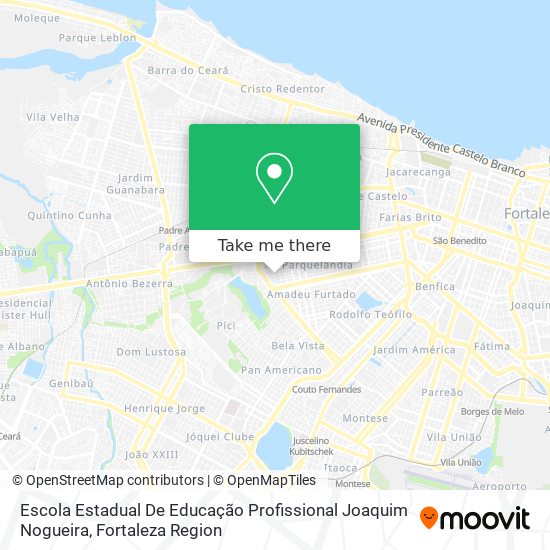 Mapa Escola Estadual De Educação Profissional Joaquim Nogueira